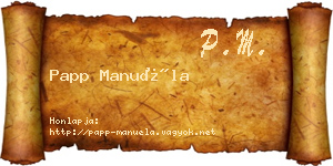 Papp Manuéla névjegykártya