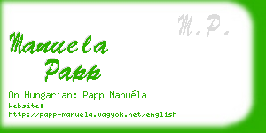 manuela papp business card